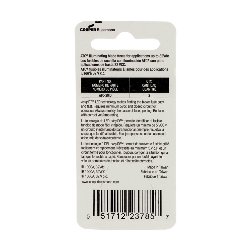 Bussman Bp/Atc-20id Fuse||bpatc-20id_1.Jpg||86||b6pbpatc20id||2155084