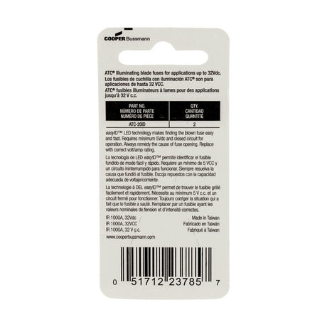 Bussman Bp/Atc-20id Fuse||bpatc-20id_1.Jpg||86||b6pbpatc20id||2155084