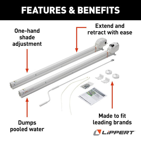 Product of Lippert Components 434728 Manual Awning Arm 