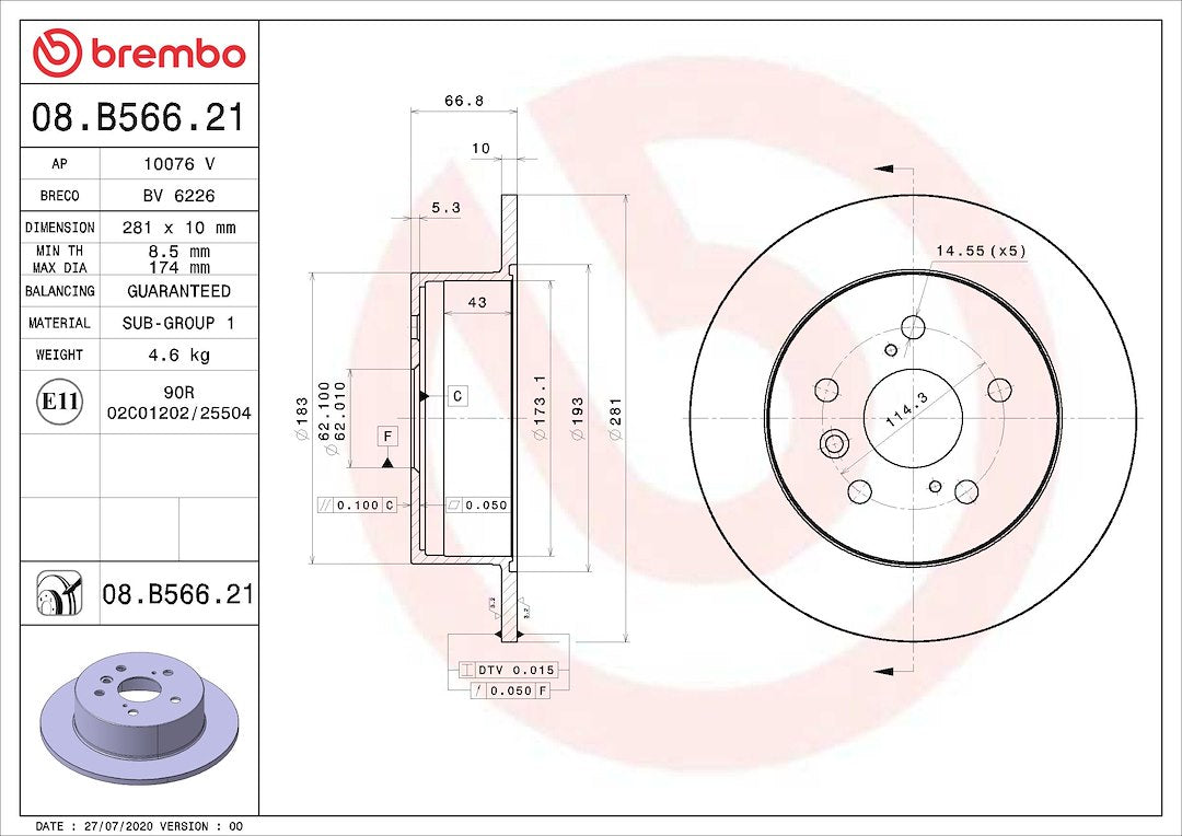 Brembo 08b56621c02 Brake Rotor||08b56621c02_4.Jpg||89||brm08b56621||1684155
