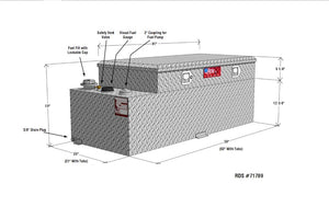 Product of RDS Tanks 71789 Diesel/ Gasoline Liquid Transfer Tank 51 Gallon Rectangular 