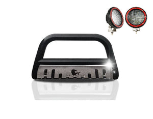 Product of Black Horse Offroad CBBS-GMC3105SP-PLFR Bull Bar  with skid plate 
