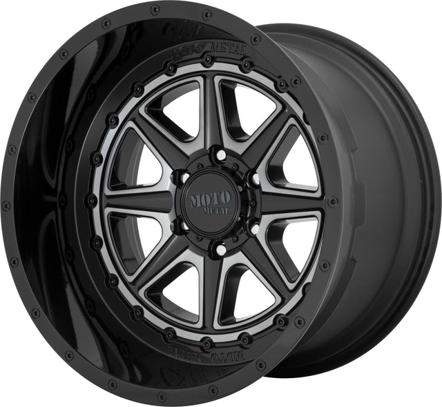 Product of Moto Metal Wheels 20x10 Black With Gray Tinted Accents Wheel - 6x5.31 Bolt Pattern 