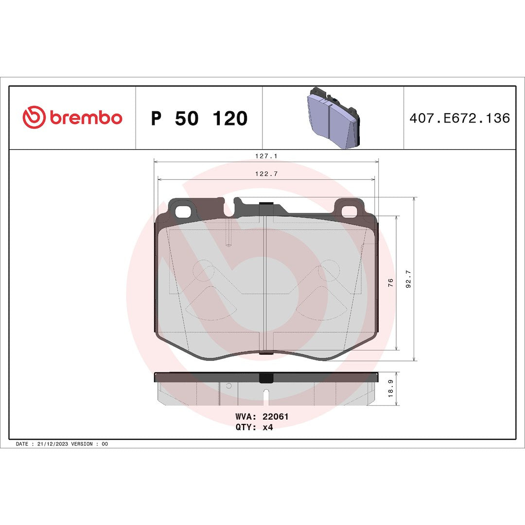 Brembo P50120 Brake Pad||p50120_Drw.Jpg||88||brmp50120||1753620