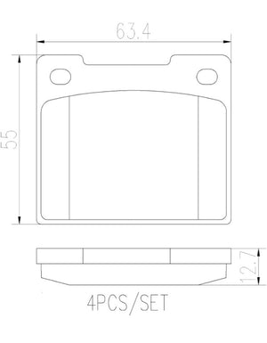 Brembo P86001n Brake Pad||p86001n_R.Jpg||86||brmp86001n||2091780