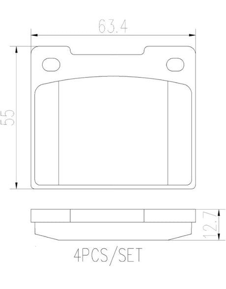 Brembo P86001n Brake Pad||p86001n_R.Jpg||86||brmp86001n||2091780