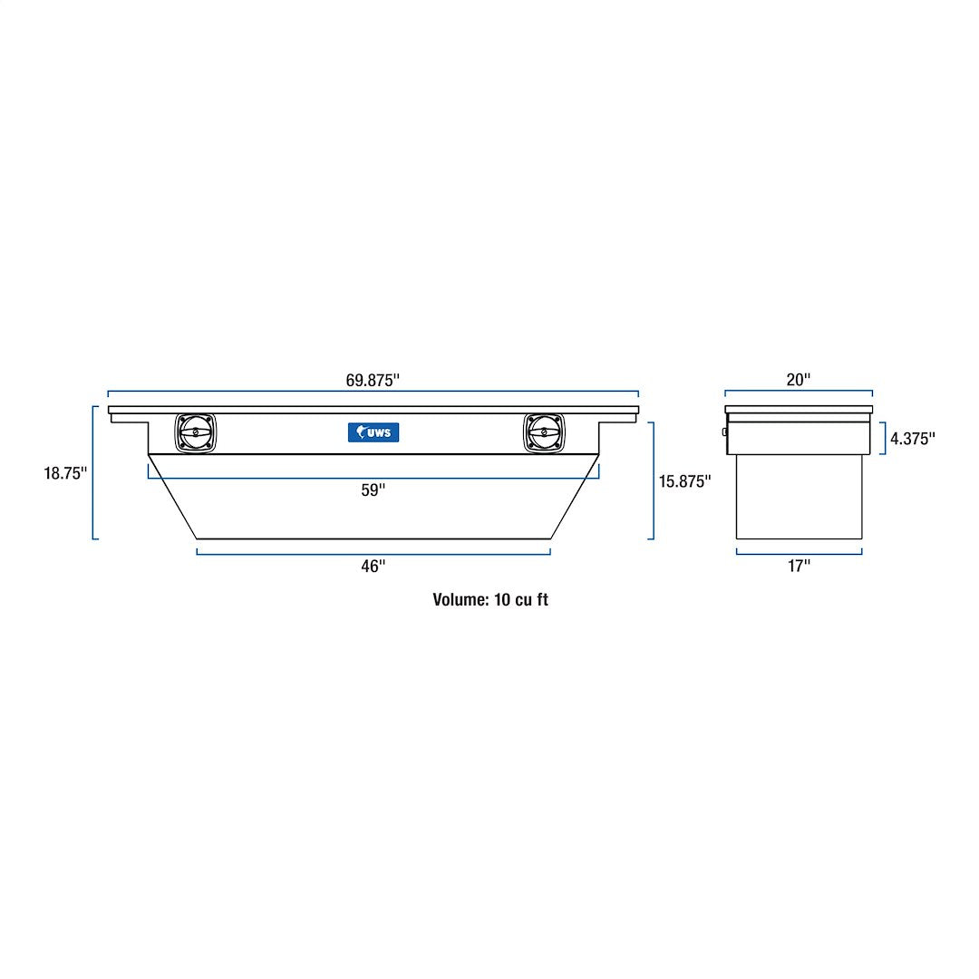 Product of UWS SLD-69-A-LP-MB Secure Lock Low Profile Toolbox 