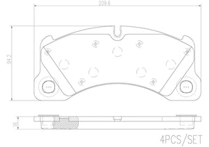 Product of Brembo P65021N Brake Pad - Set Of 4 