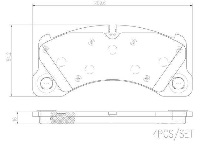 Product of Brembo P65021N Brake Pad - Set Of 4 