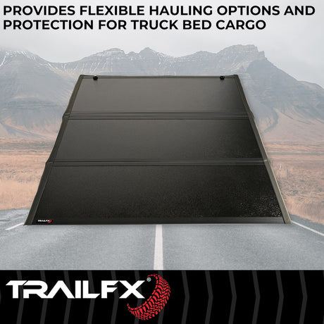 Product of TrailFX TFX Standard Flush Tri-Fold Hard Folding TFX1529 Tonneau Cover 