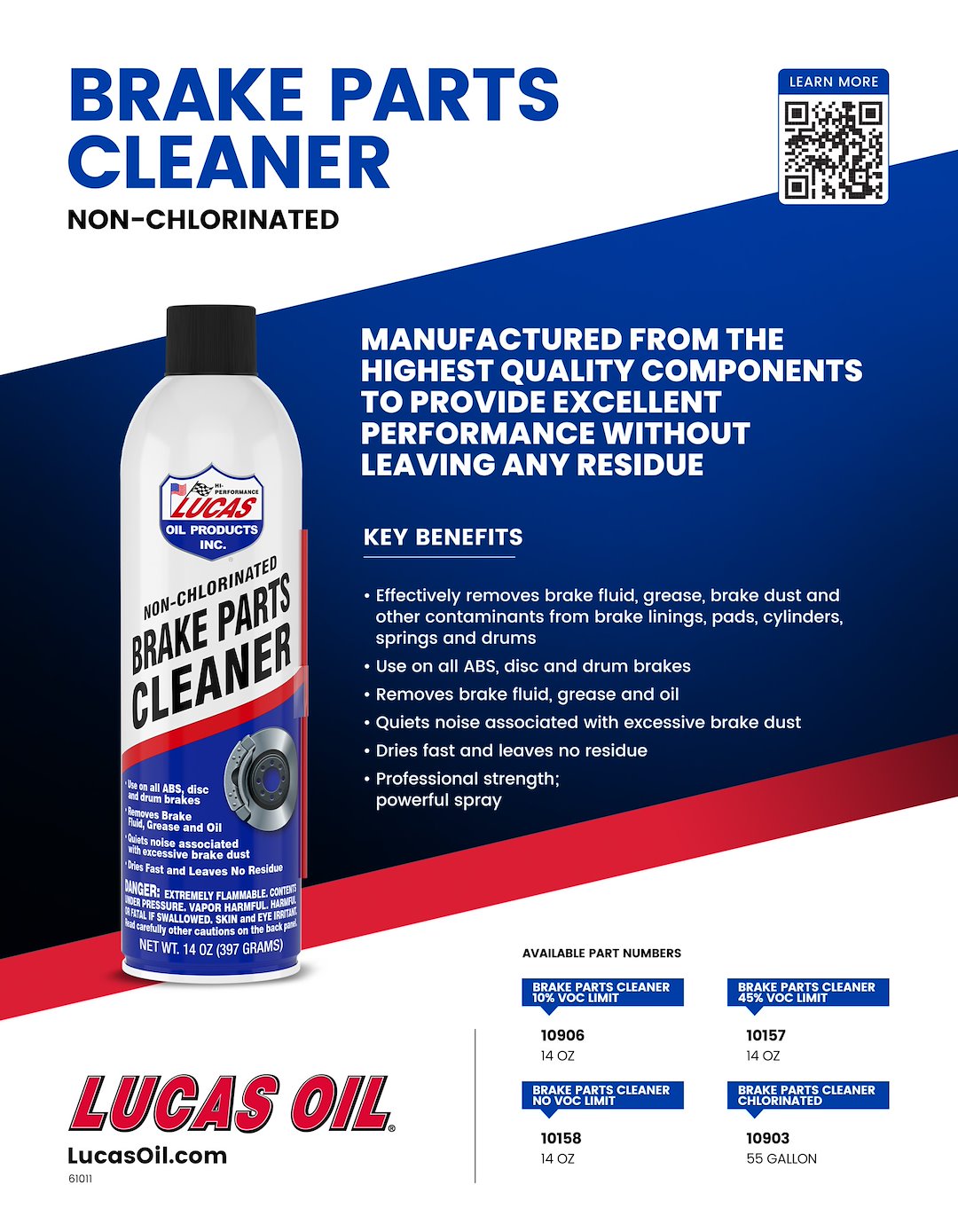 Product of Lucas Oil 10906 Brake Cleaner