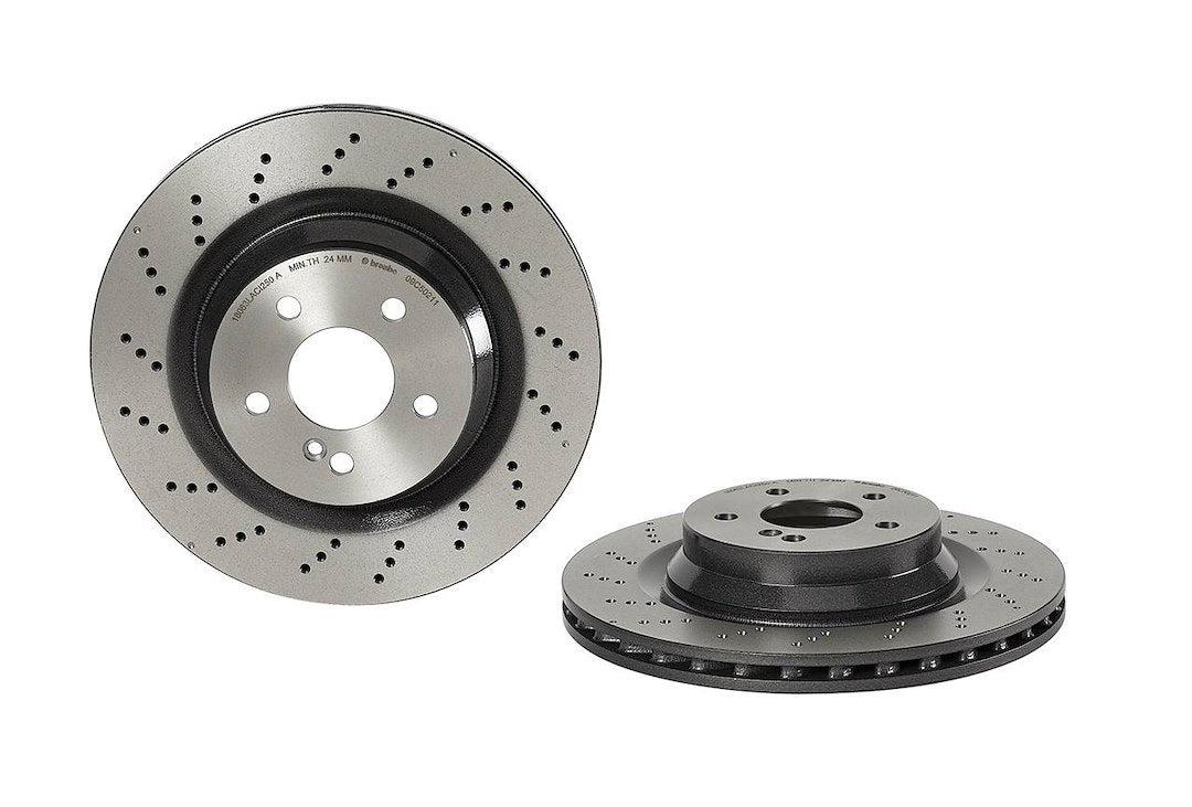 Product of Brembo 09C50211C02 Vented Cross Drilled 1 Piece Brake Rotor 