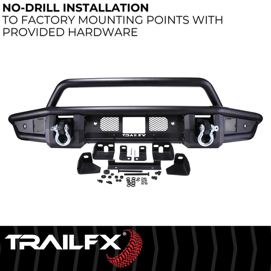 Product of TrailFX BR001T TrailFX Bronco Products Steel Matte Powder Coated Bumper 