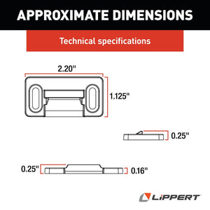 Product of Lippert Components 198287 Screen Door Latch Striker Plate