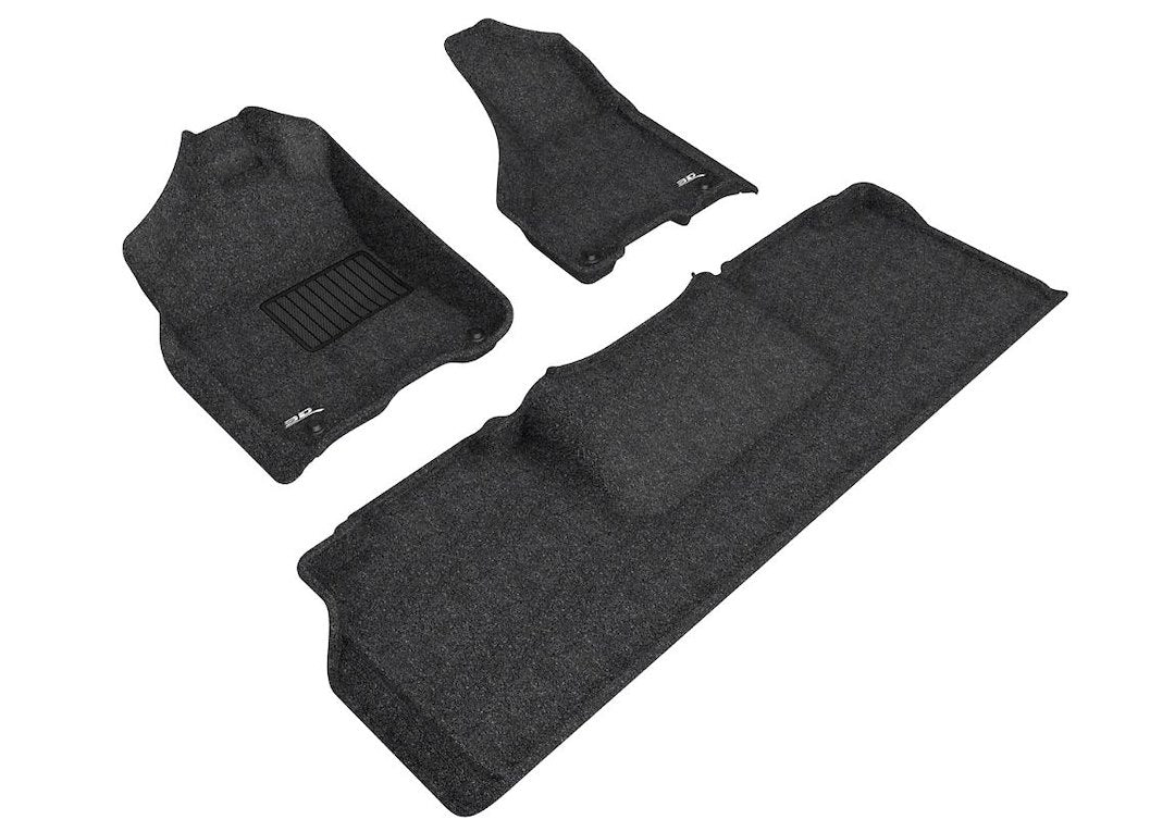Product of 3D Mats ELEGANT Series L1DG02104709 Black Thermoplastic Rubber Of Carbon Fiber Texture Floor Liner 