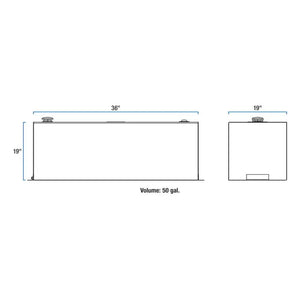 Product of UWS TT-50-R-T-P Diesel Liquid Transfer Tank 50 Gallon Rectangular 
