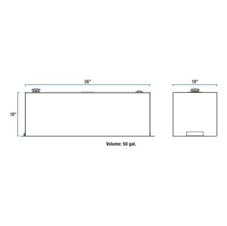 Product of UWS TT-50-R-T-P Diesel Liquid Transfer Tank 50 Gallon Rectangular 
