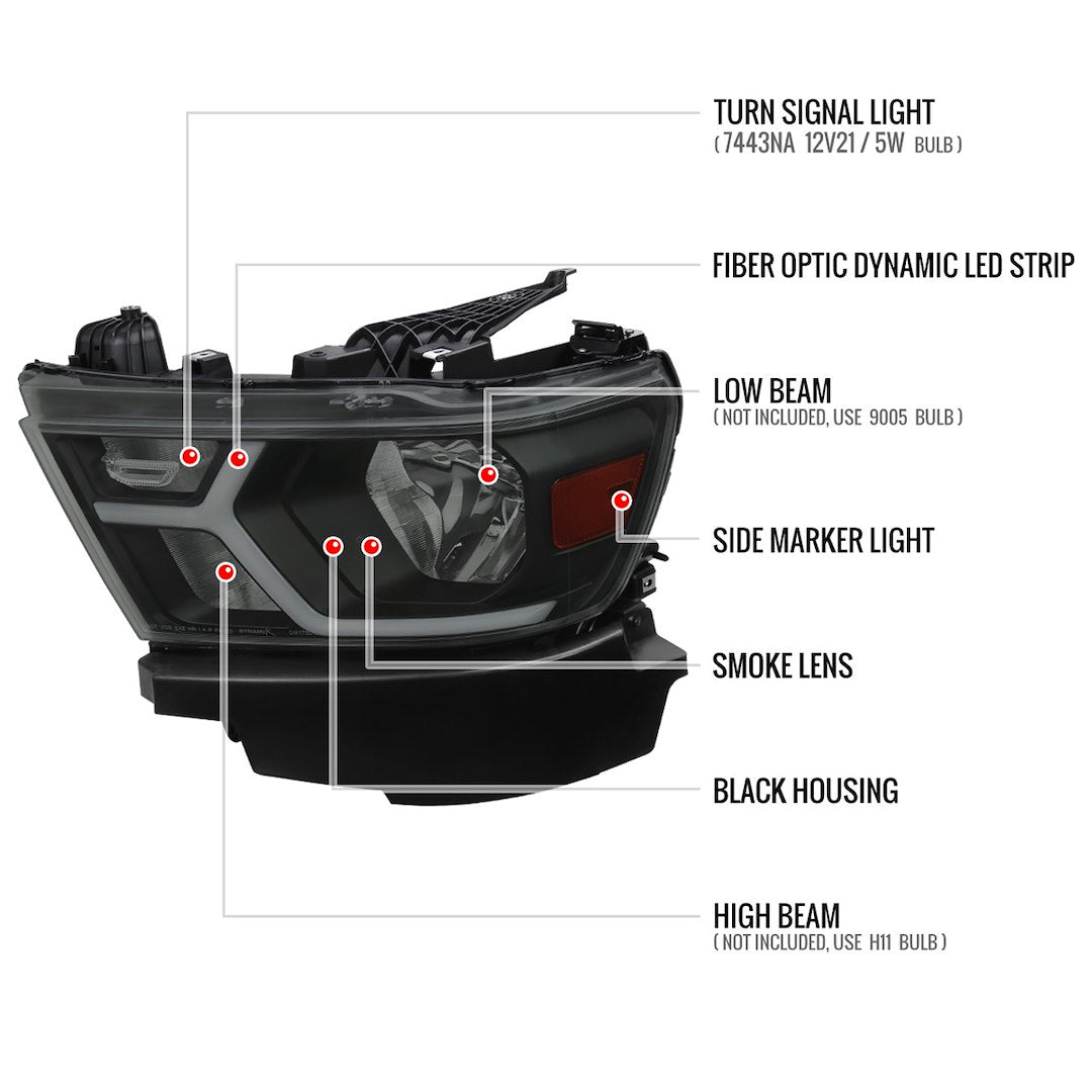 Product of Spec-D Tuning 2lh-Ram1915sm-G3-Rs Headlight Assembly