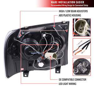 Spec-D Tuning 2lhp-F25099jm-Tm Headlight Assembly||||91||sdtf25099jmtm||1918903