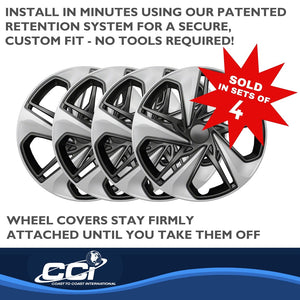 Product of Coast To Coast IWC54116SC Black/ Silver Set Of 4 