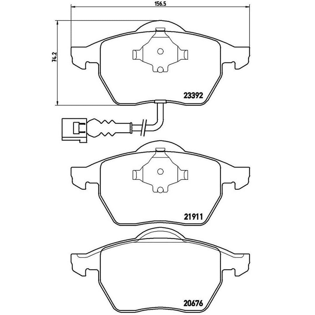 Product of Brembo P85045 Brake Pad - Set Of 4 