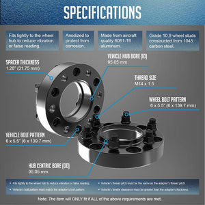 Coyote Wheel Accessories 6550-6550h-B95 Wheel Adapter||6550-6550h-B95_2.Jpg||87||rev506550hb95||2218812