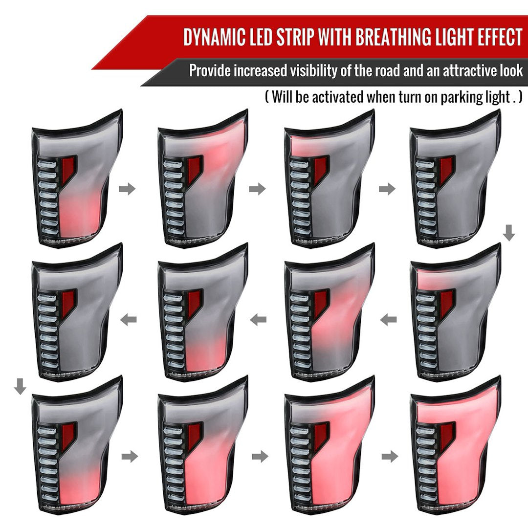 Product of Spec-D Tuning LT-F15015JMLED-SQ-RS Tail Light Assembly 