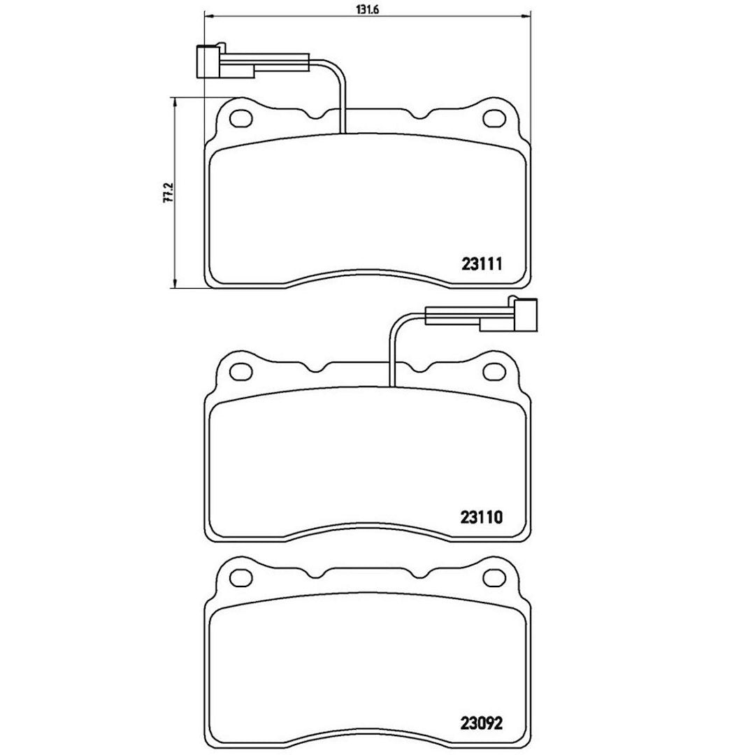 Product of Brembo P23078 Brake Pad - Set Of 4 