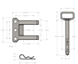 Bulletproof Hitches Clevis Lunette Channel Clevis||hd 2 Tang Tech Drawing.Jpg||86||bphclevis||1436078
