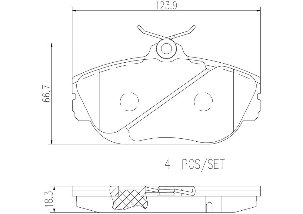 Product of Brembo P24096N Brake Pad - Set Of 4 