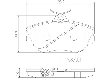 Product of Brembo P24096N Brake Pad - Set Of 4 