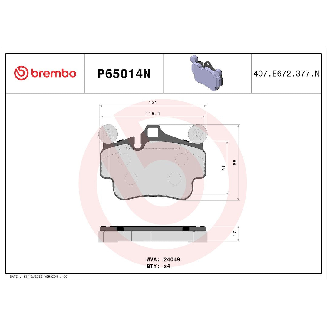 Brembo P65014n Brake Pad||p65014n_Drw.Jpg||87||brmp65014n||1753903