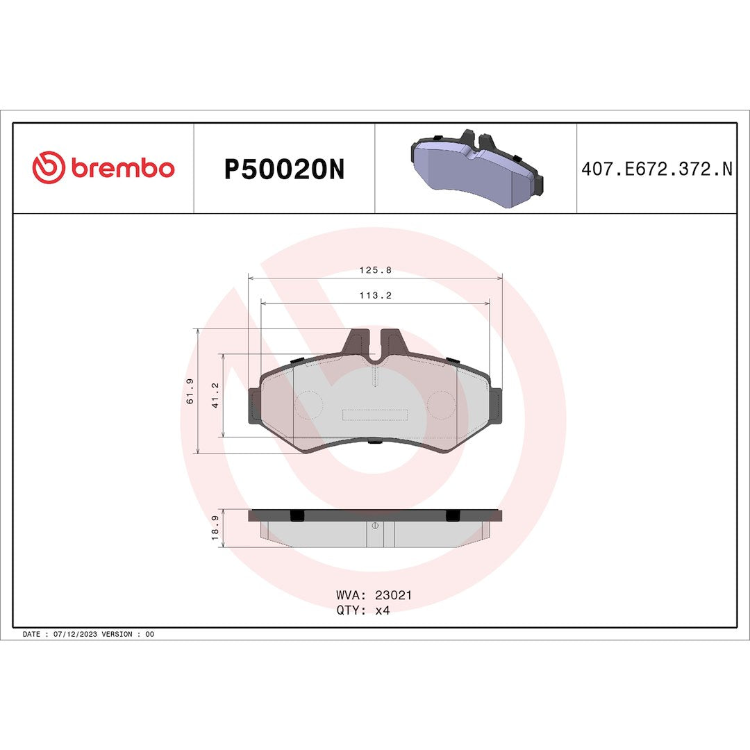 Brembo P50020n Brake Pad||p50020n_Drw.Jpg||87||brmp50020n||1753340