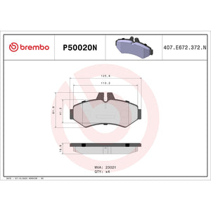 Brembo P50020n Brake Pad||p50020n_Drw.Jpg||87||brmp50020n||1753340