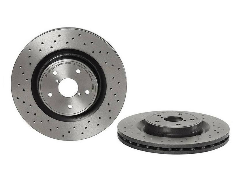 Product of Brembo 09C82811C02 Vented Cross Drilled 1 Piece Brake Rotor 