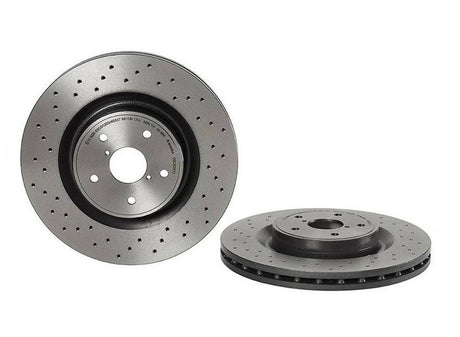 Product of Brembo 09C82811C02 Vented Cross Drilled 1 Piece Brake Rotor 