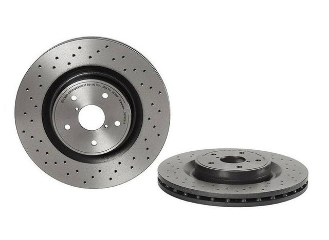 Product of Brembo 09C82811C02 Vented Cross Drilled 1 Piece Brake Rotor 