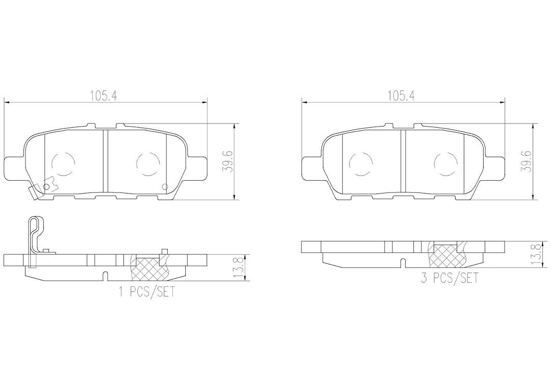 Product of Brembo P56068N Brake Pad - Set Of 4 