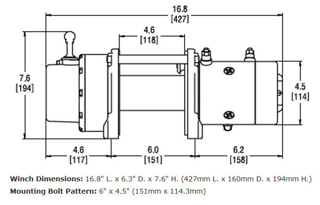 Product of Warn 71550 9000 Pound Vehicle Recovery Winch 
