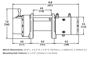 Product of Warn 71550 9000 Pound Vehicle Recovery Winch 
