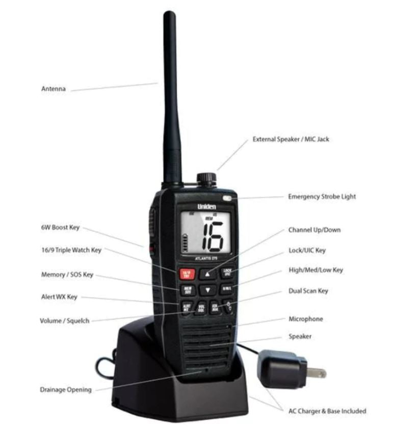 Product of Uniden America Atlantis 275 Vhf Radio
