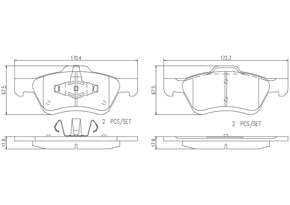 Product of Brembo P24186N Brake Pad - Set Of 4 