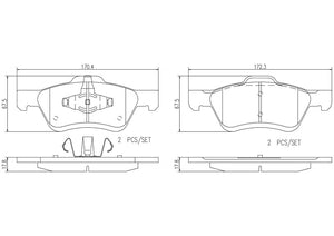 Product of Brembo P24186N Brake Pad - Set Of 4 