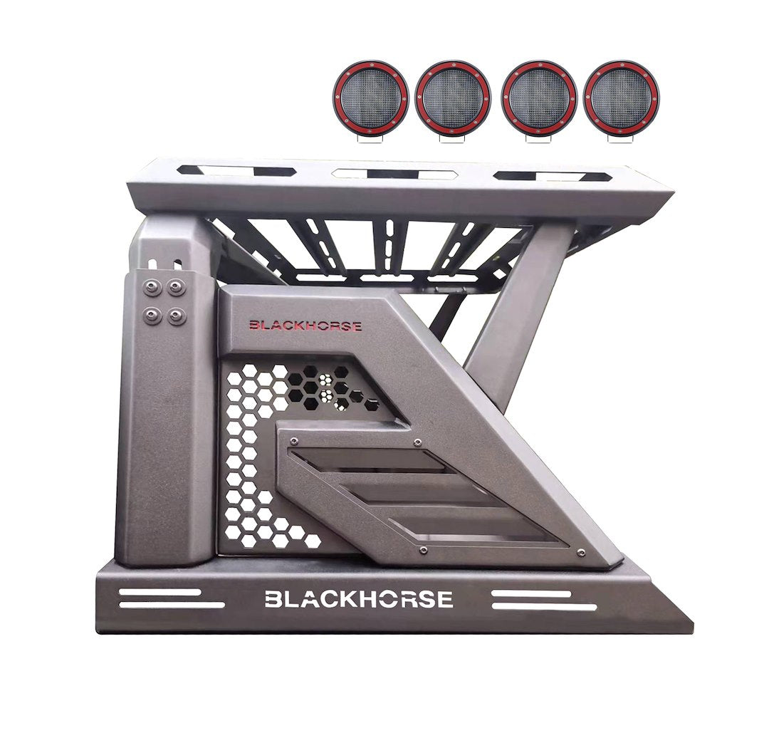 Product of Black Horse Offroad AR2-07BA3-PLFR  Truck Bed Bar 