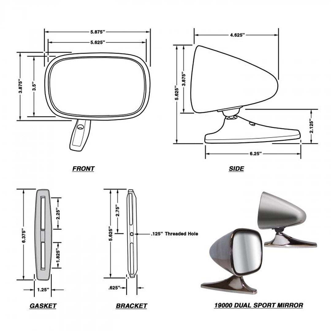 Product of Cipa Usa 19000 Exterior Mirror