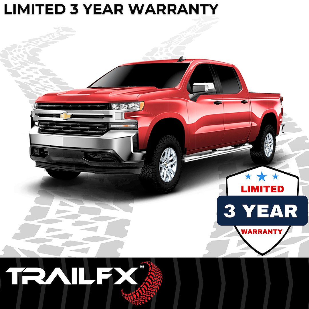 Product of TrailFX A1536S TFX 4" Oval Tube Side Steps Nerf Bar With Surface Steps 