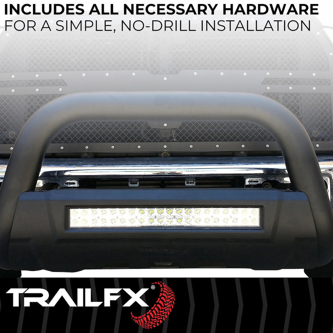Product of TrailFX B1613T Bull Bar Black Matte Titanium Powder Coated 3-1/2 Inch Yes with skid plate 