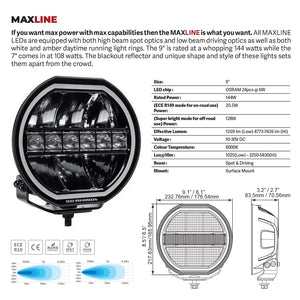 Go Rhino 751440911crs Driving/ Fog Light||blackout_Maxline9.Jpg||90||g261440911crs||981447