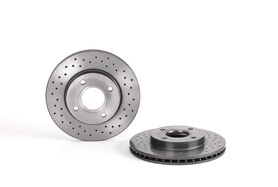 Product of Brembo 0978061XC02 Xtra Vented Cross Drilled 1 Piece Brake Rotor 