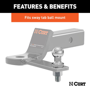 Curt 40093 Weight Distribution Hitch Sway Control Ball||40093_3008x1990_Fd.Jpg||86||c9340093||934050